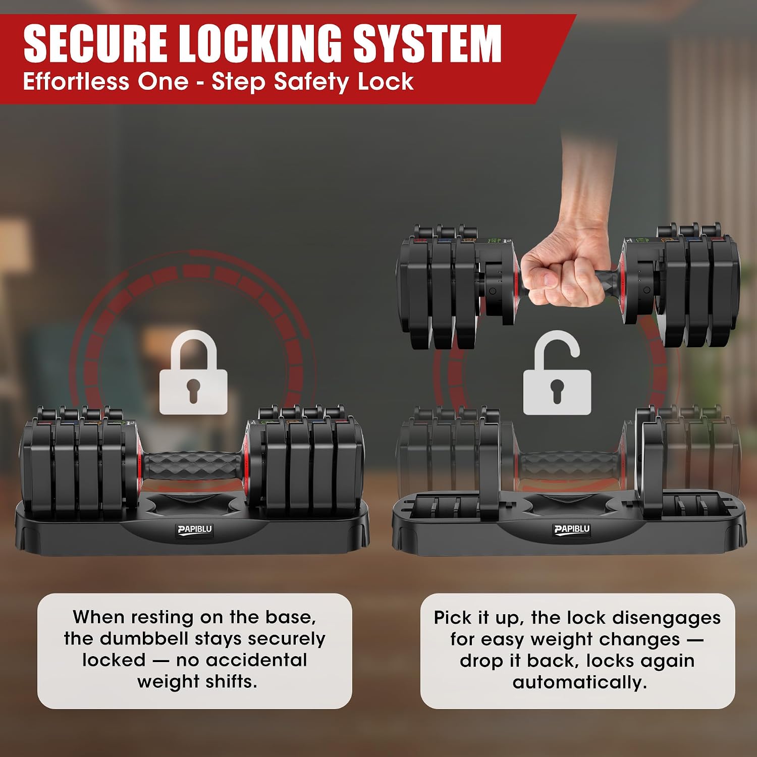 Adjustable Dumbbells Set of 2, 25LBS Adjustable Weight Dumbbells Set, 5 in 1 Free Weights with Anti-Slip Handle for Home Gym, Full-Body Strength Training (Men & Women)