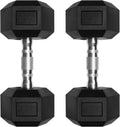 Ritfit 5-650 LBS PVC Encased Hex Dumbbell Sets with Optional Rack for Home Gym, Hand weight with Chrome Handle for Strength Training,Workouts
