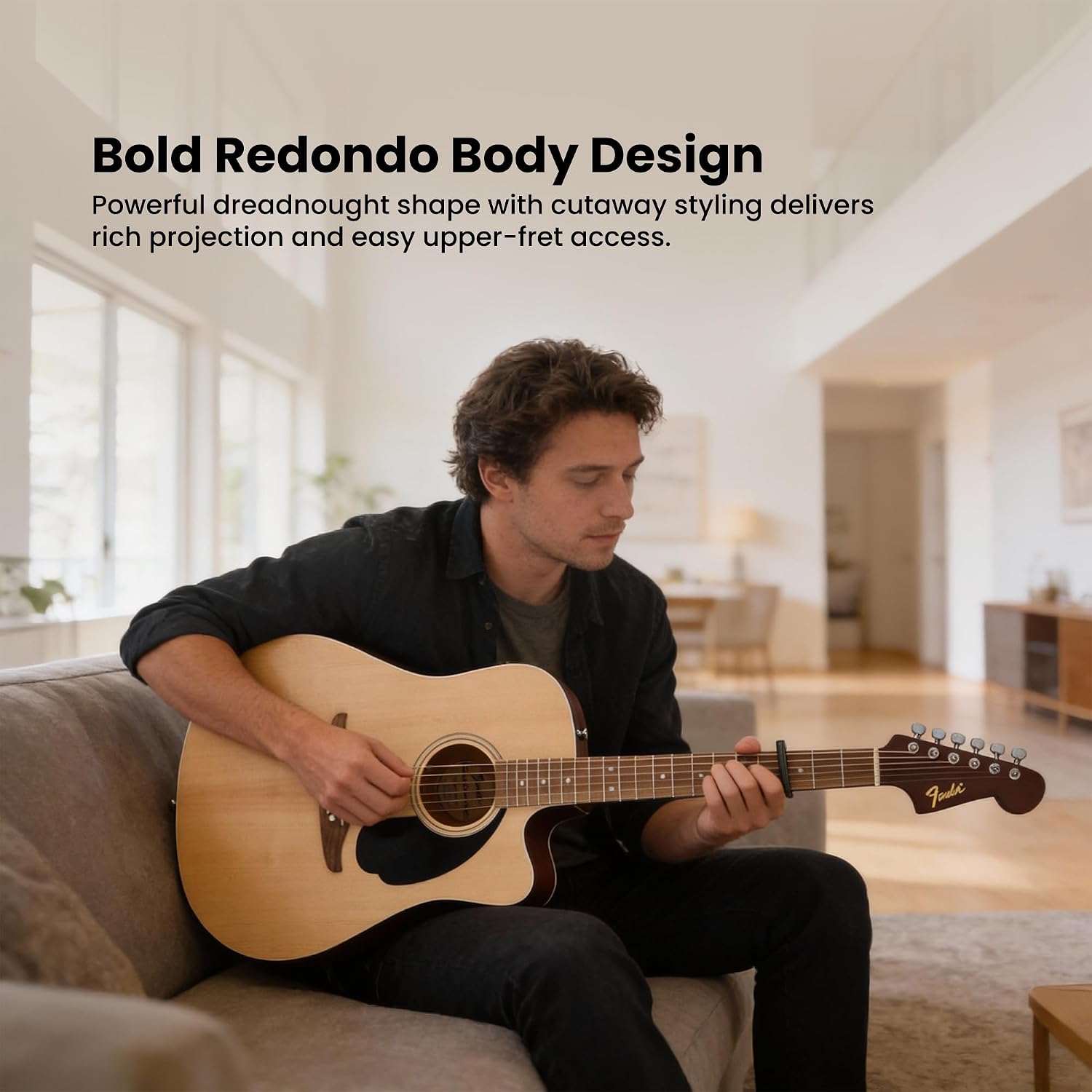 Fender Redondo CE Dreadnought Acoustic-Electric Guitar - Natural