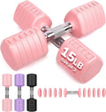 10LBS 20LBS 30LBS Dumbbell Set, Adjustable Dumbbells Set of 2 Hand Weights for Women Men Weight Sets for Home Gym Outdoor Exercise Workout Strength Training Equipments
