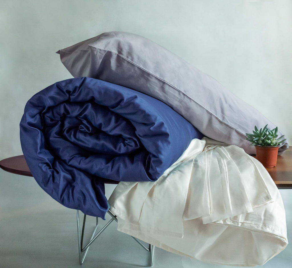 FABDREAMS 100% Organic Cotton California King Sheet Set | 400 Thread Count | Luxury Hotel Collection |GOTS Certified Long Staple Cotton|Elasticised 17' Deep Pockets|Smoother than Egyptian Cotton|Lilac