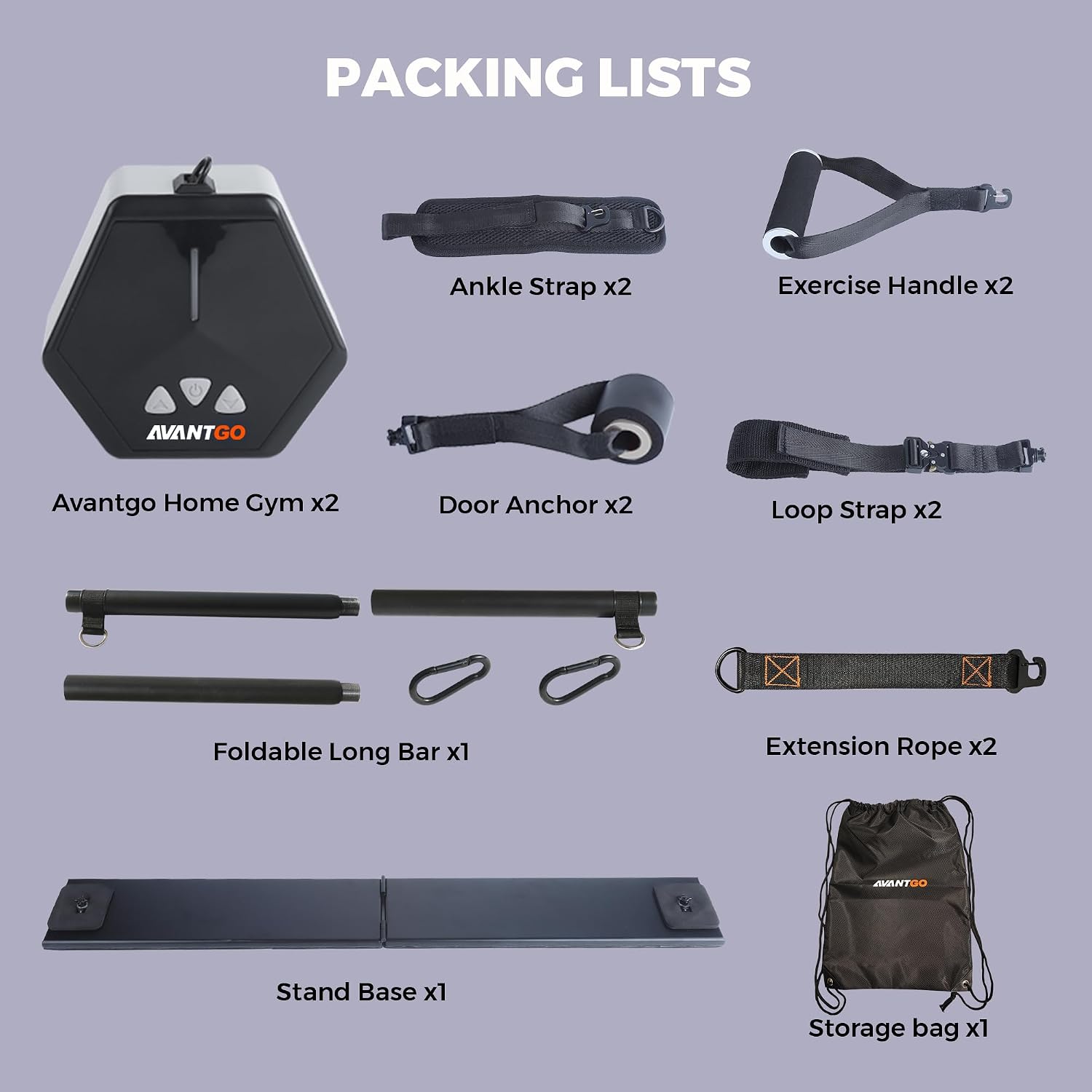 Portable Home Gym, Multifunctional Cable Fitness Machine, Resistance Adjustable Functional Trainer, App & Bluetooth Connection, Full Body Workouts, Fitness Anywhere, Gray