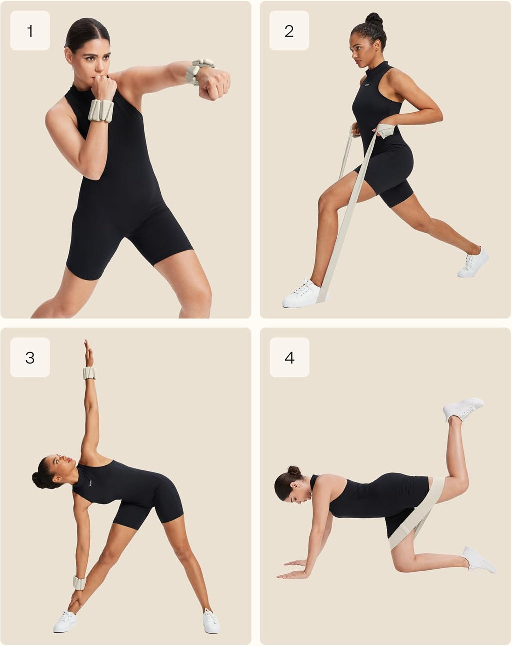 BetterMe Pilates Travel Kit – Pilates Loop Bands, Weight & Resistance Bands – Portable Pilates Kit for Women – Compact Home & Travel Workout Equipment Set