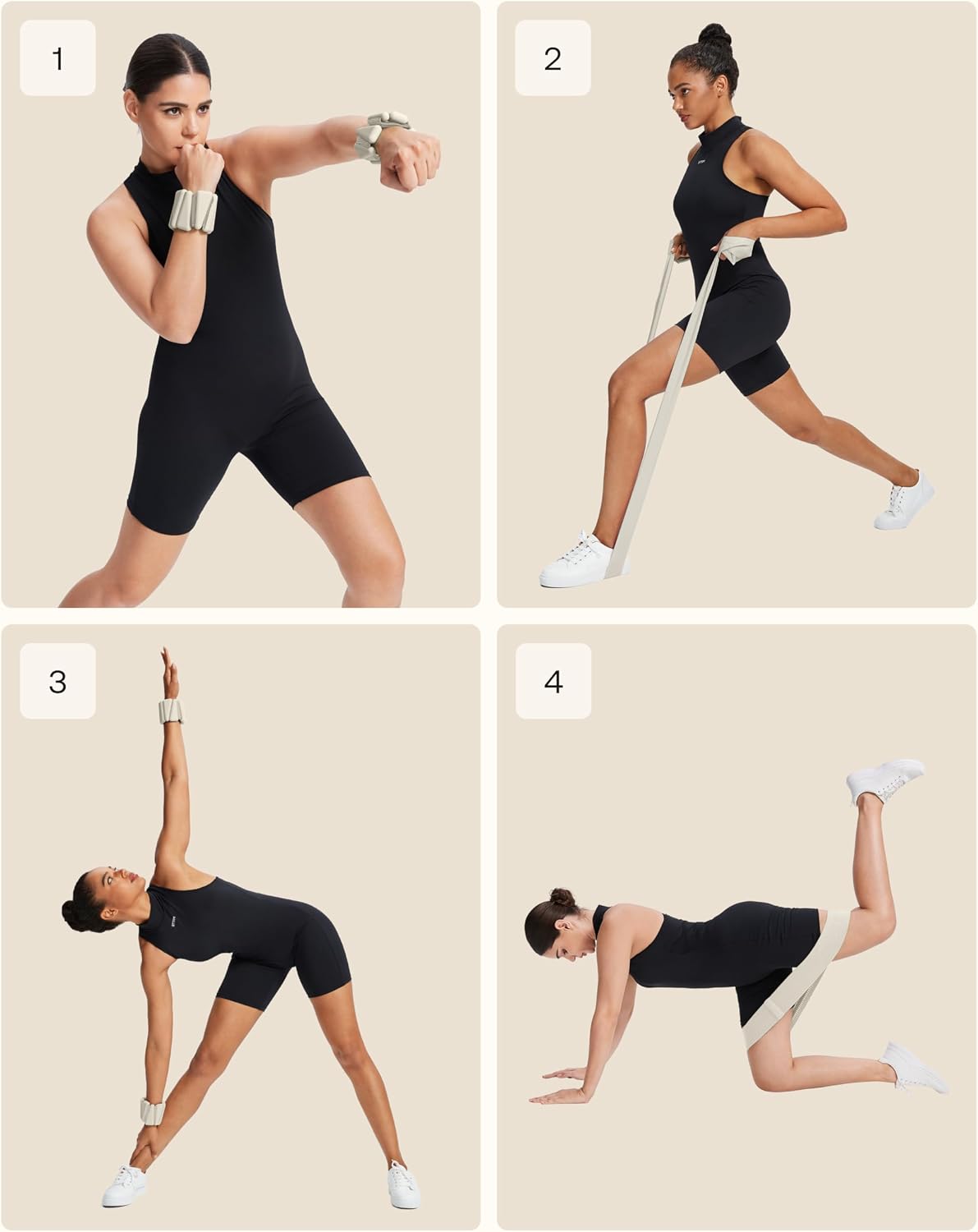 BetterMe Pilates Travel Kit – Pilates Loop Bands, Weight & Resistance Bands – Portable Pilates Kit for Women – Compact Home & Travel Workout Equipment Set