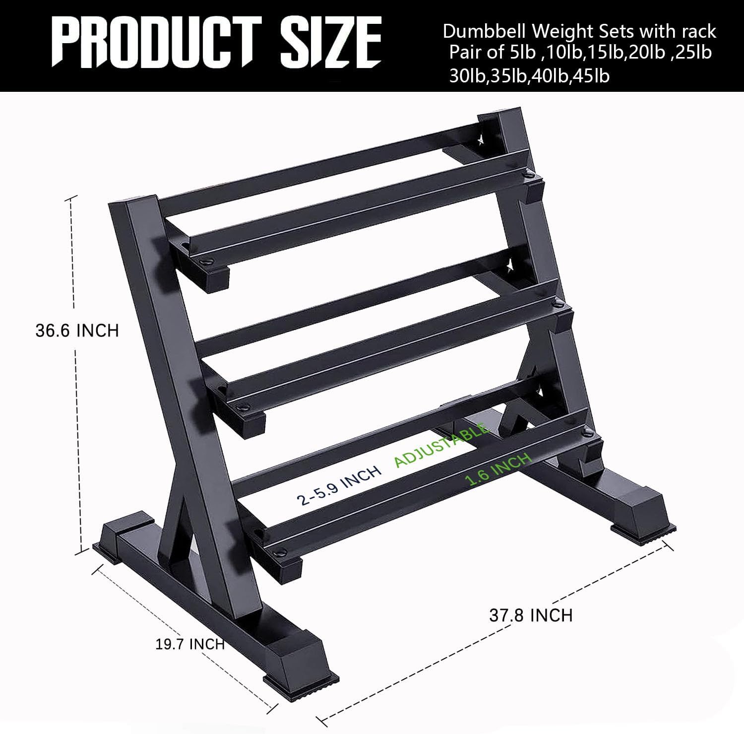 350/450/550 lbs Hex Weight Dumbbells Sets with Rack Rubber Encased Dumbbell Free Weights Set for Home Gym Weight Rack with Dumbbells Set