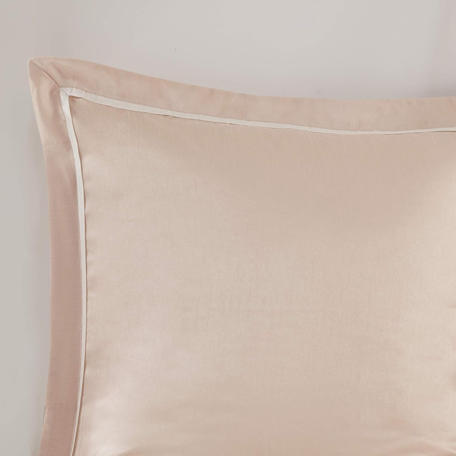 Madison Park Essentials Room in a Bag Faux Silk Comforter Set-Luxe Diamond Tufting All Season Bedding, Matching Curtains, Decorative Pillows, Cal King(104'x92'), Blush 24 Piece (MPE10-811)