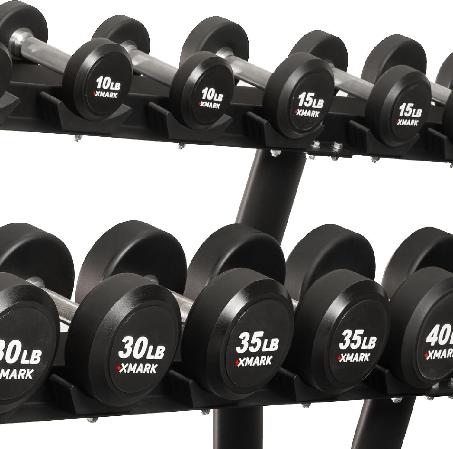 XMARK Dumbbell Weights Sets, 5-50lb and 5-75lb Dumbbell Sets, No Odor, Urethane Dumbbells, Commercial Gym and Home Gym Equipment