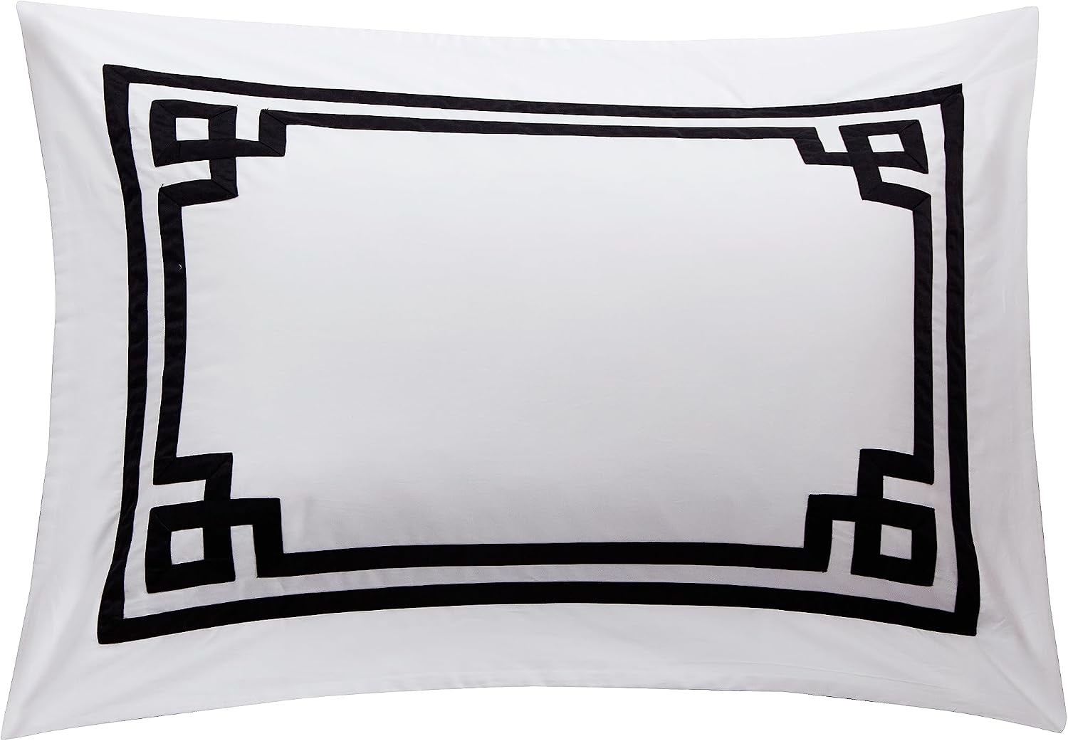 3 Pcs Do Not Include Filling Duvet Cover Set 100% Egyptian Cotton Sateen Luxury 400 TC (White Black, Full)