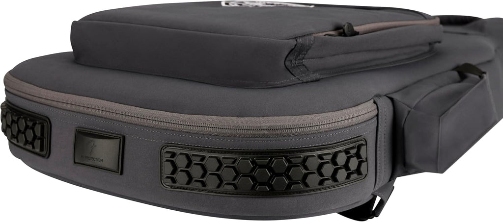 Fender Troubadour Electric Guitar Gig Bag, Padded Guitar Case with Ergonomic Backpack Straps, Weather-Resistant Waxed Canvas with 25mm Padded Protection, Professional Travel Case