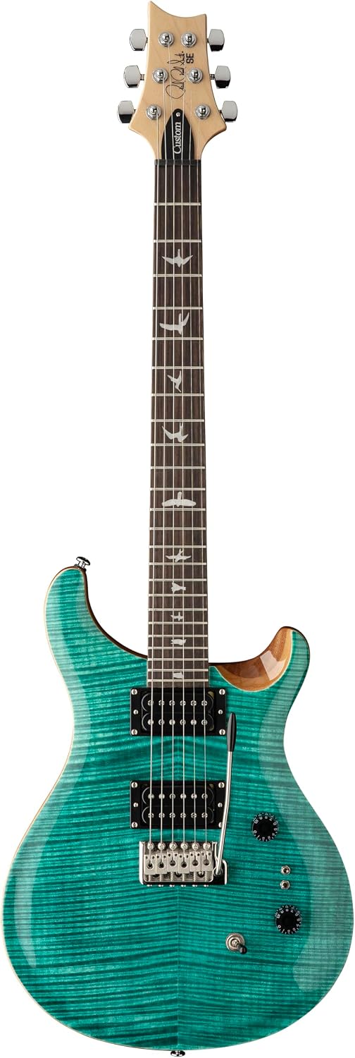 PRS SE Custom 24-08 Electric Guitar, Turquoise with Gig Bag