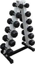 Ader Dumbbell Rack w/ 3-25lb Rubber Dumbbells 6 Pairs