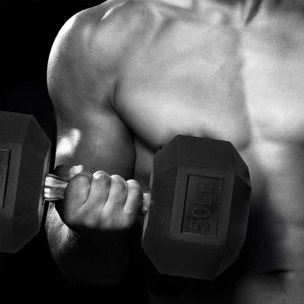 Hex Dumbbell Set, 10-80 lb Rubber Encased Hex Dumbbells, Home Gym Dumbbells for Women & Men, Muscle Toning, Strength Building and Full Body Workout(10 LB Pair)