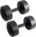 Legacy Solid Round Dumbbell Black – Heavy Duty Cast Iron Hand Weight with Knurled Ergonomic Grip for Strength Training, Muscle Toning, Home Gym Workout – 5 lb to 150 lb In Single & Pair