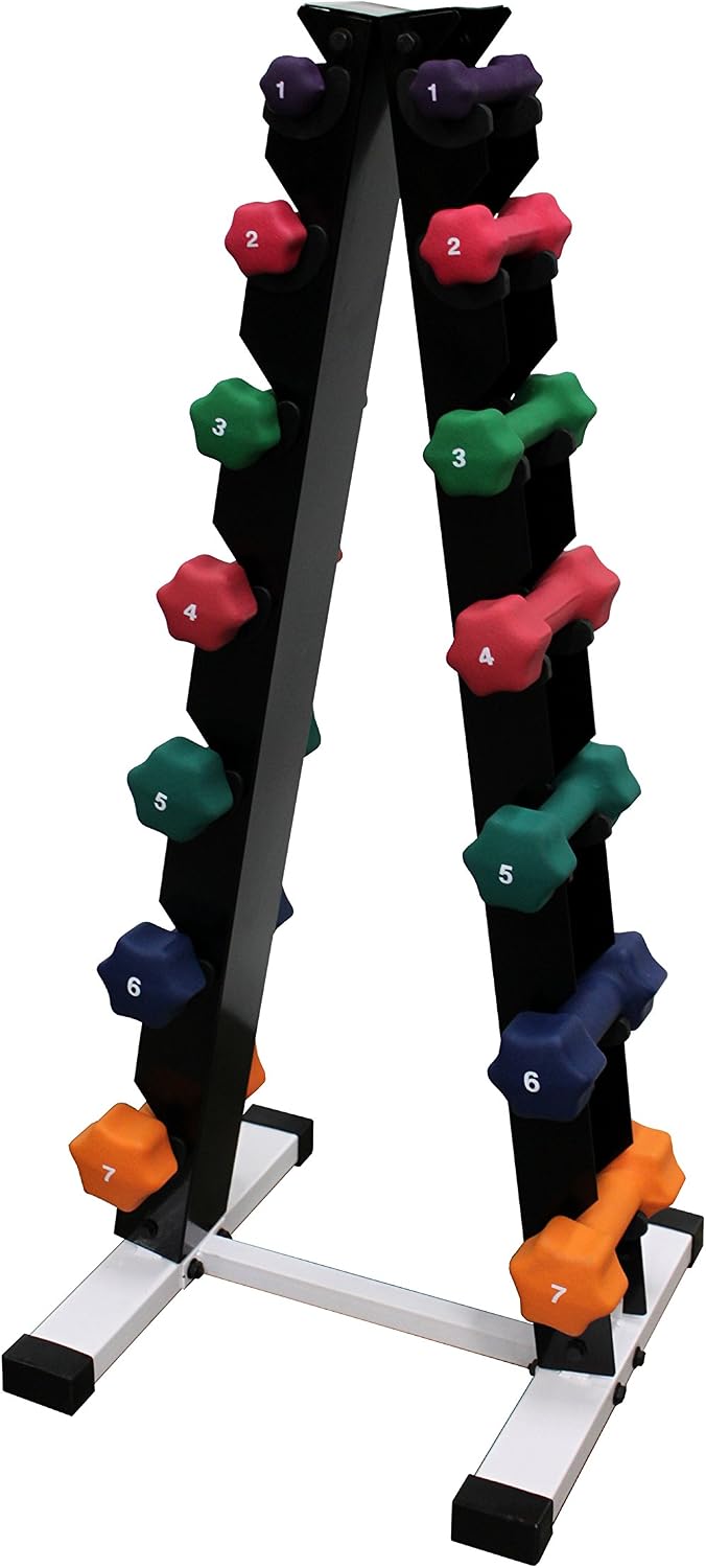 Ader Neoprene Dumbbell Set with Rack