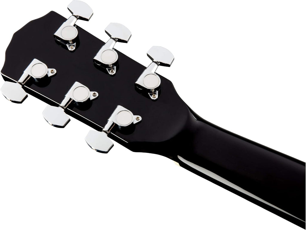 Fender CD-60SCE Solid Top Dreadnought Acoustic-Electric Guitar - Black Bundle with Gig Bag, Cable, Tuner, Strap, Strings, Picks, Austin Bazaar Instructional DVD, and Polishing Cloth