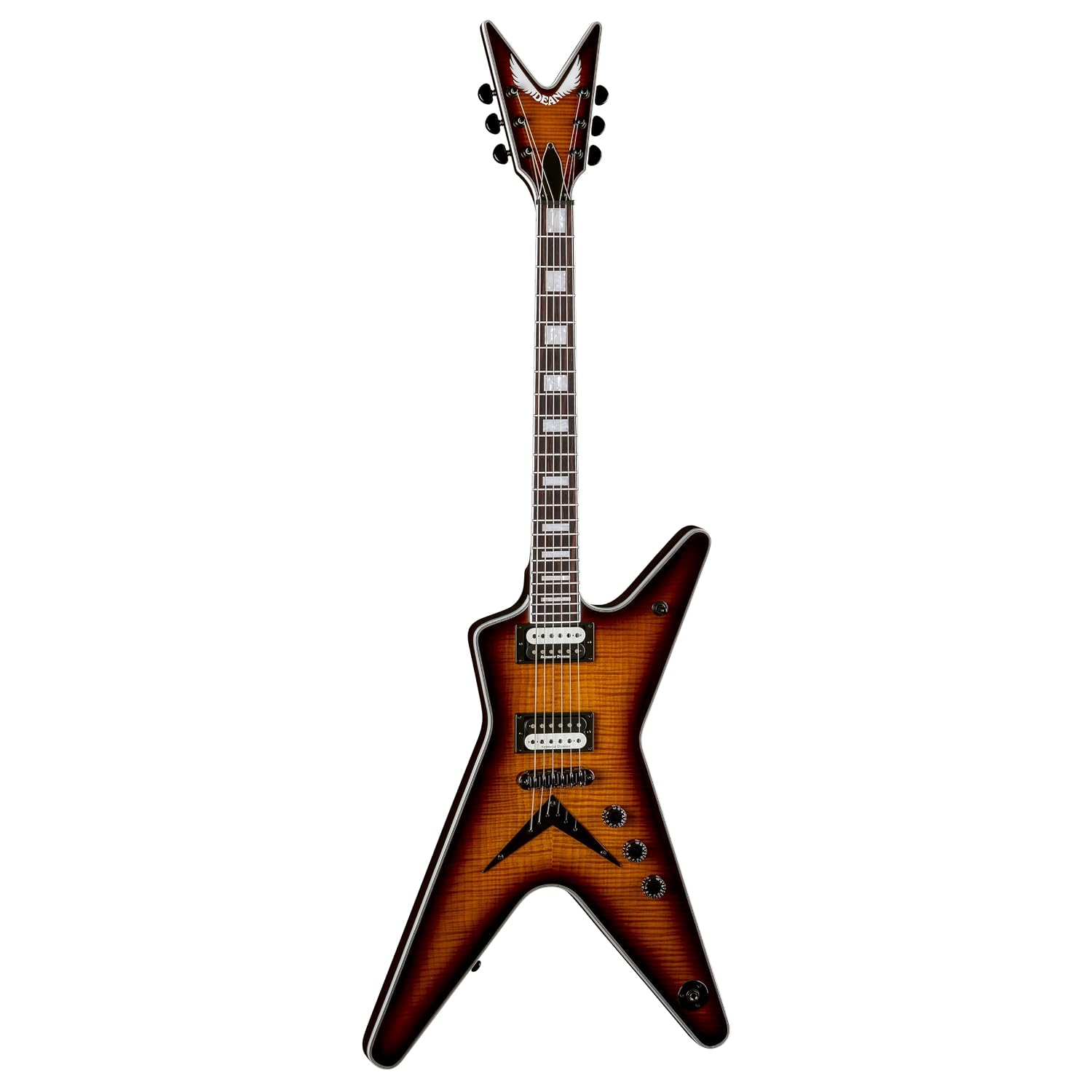 Dean ML Select Flame Top Electric Guitar, Trans Brazilian