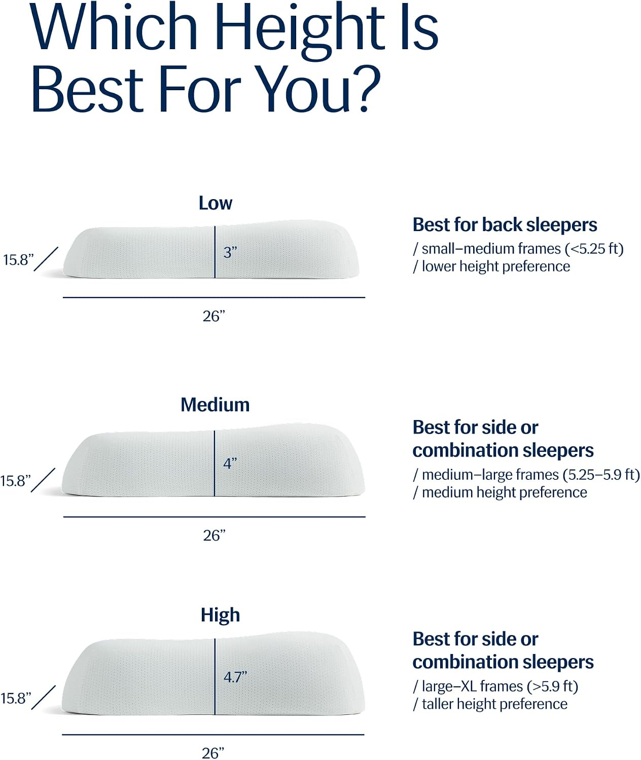 REST® Evercool® Cooling Pillow, Set of 2, Instant Cool-to-Touch Shell Fabric & Breathable Silicone Sponge Core for All-Night Temperature Regulation & Ergonomic Support, High, Arctic White