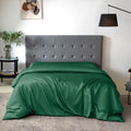 THXSILK Silk Duvet Cover, 100% 7A+ Mulberry Silk Comforter Cover, Seamless, Breathable, Easy Care Zipper Closure, 1 Duvet Cover Only - Queen, Emerald Green