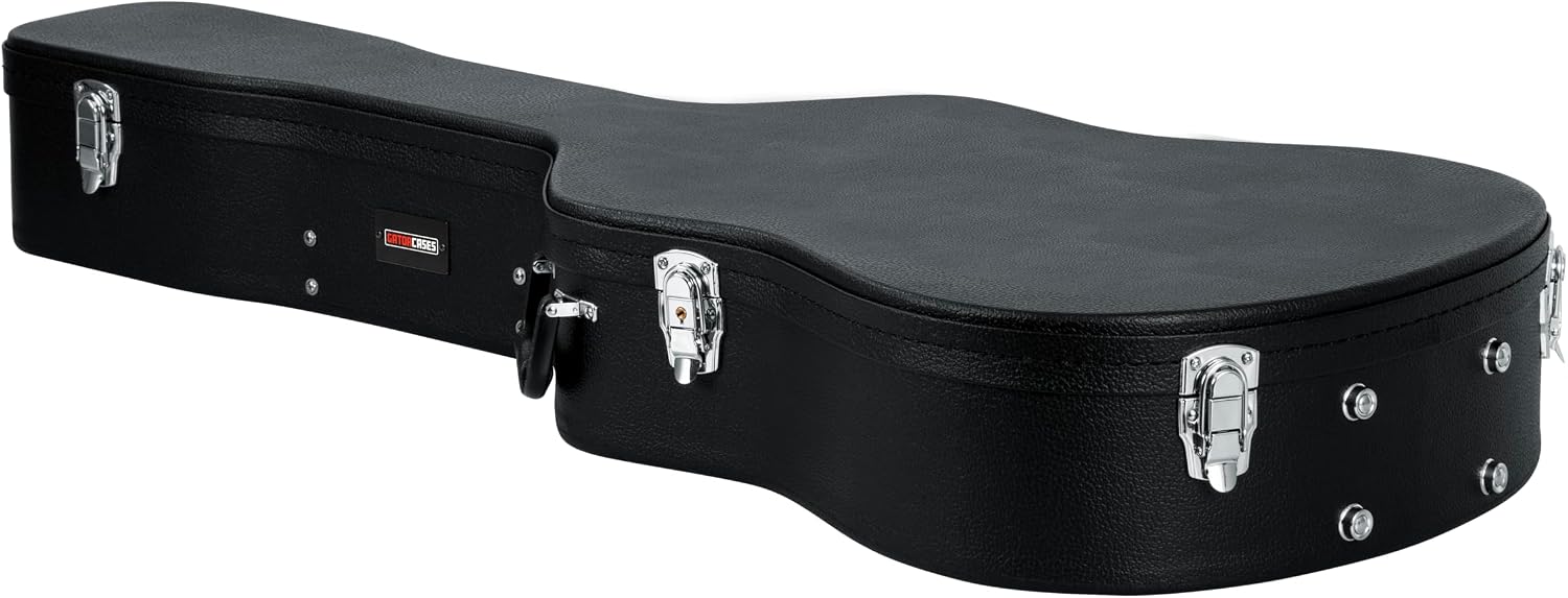 Gator Cases Traditonal Series Hard-Shell Wood Case for 6 or 12-String Dreadnought Style Acoustic Guitars, (GWE-DREAD 12)