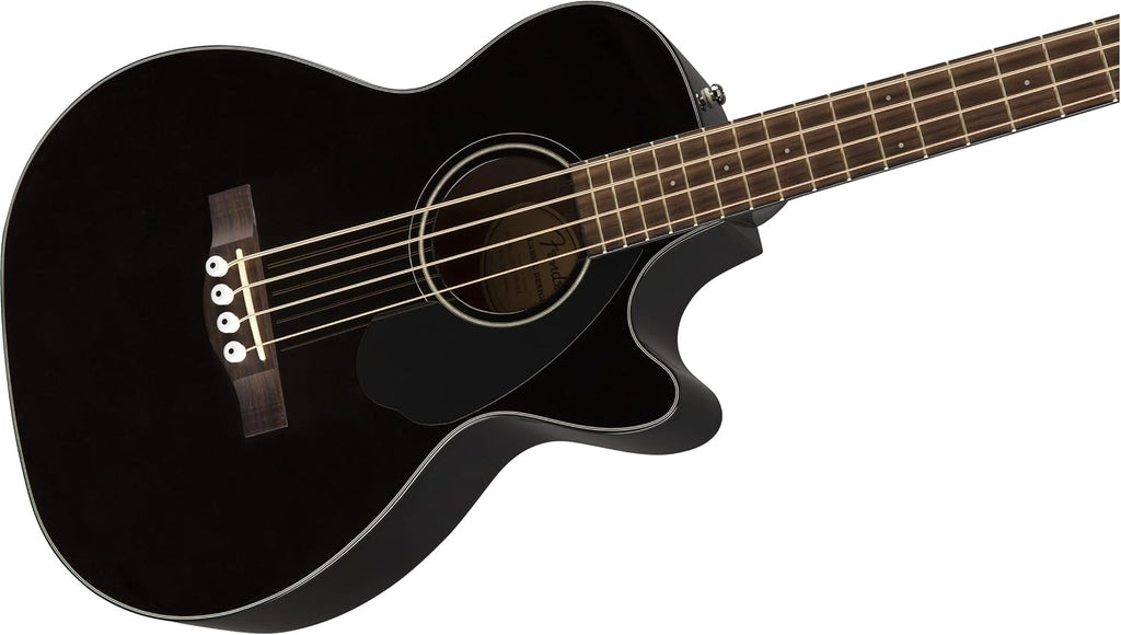 Fender Acoustic Bass Guitar 4-String with Fishman Bass Acoustic Guitar Pickup with Tuner and Equalizer, Classic Design with Rounded Walnut Fingerboard, Mahogany Construction, Spruce Top