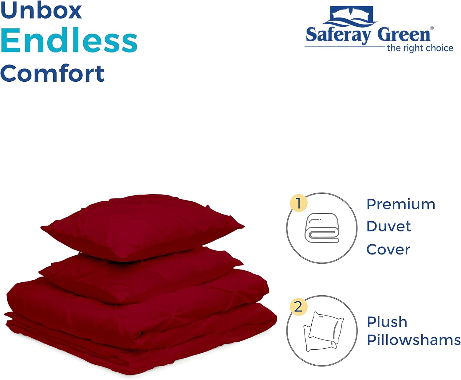 Luxury Burgundy Pinch Pleated Pintuck Duvet Cover Set Oversized King Plus 120'x128' Size Egyptian Cotton Luxury Soft & Breathable Comforter Cover with Corner Ties & Zipper Closure