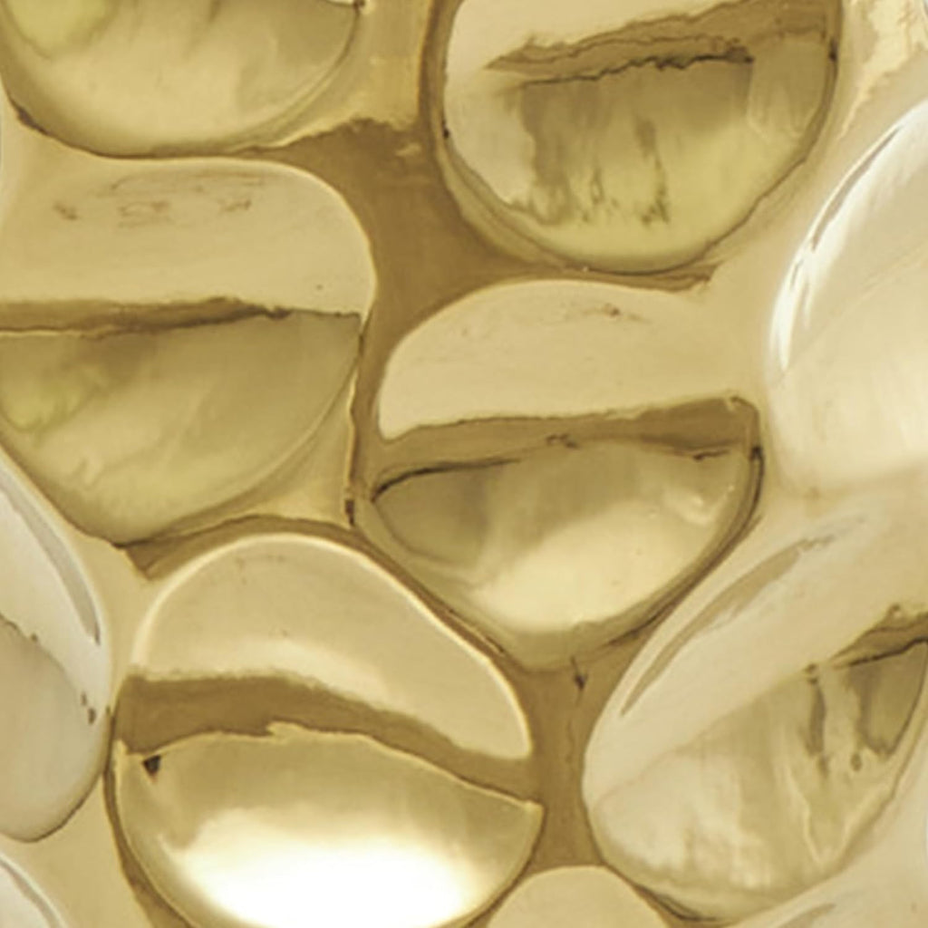 Deco 79 Ceramic Geometric Decorative Vase Bubble Centerpiece Vase with Concaved Circles, Flower Vase for Home Decoration 8' x 8' x 39', Gold