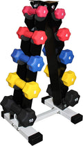 Ader Neoprene Dumbbell Set with Rack (2, 4, 6, 8, 10lb 5 PRS)