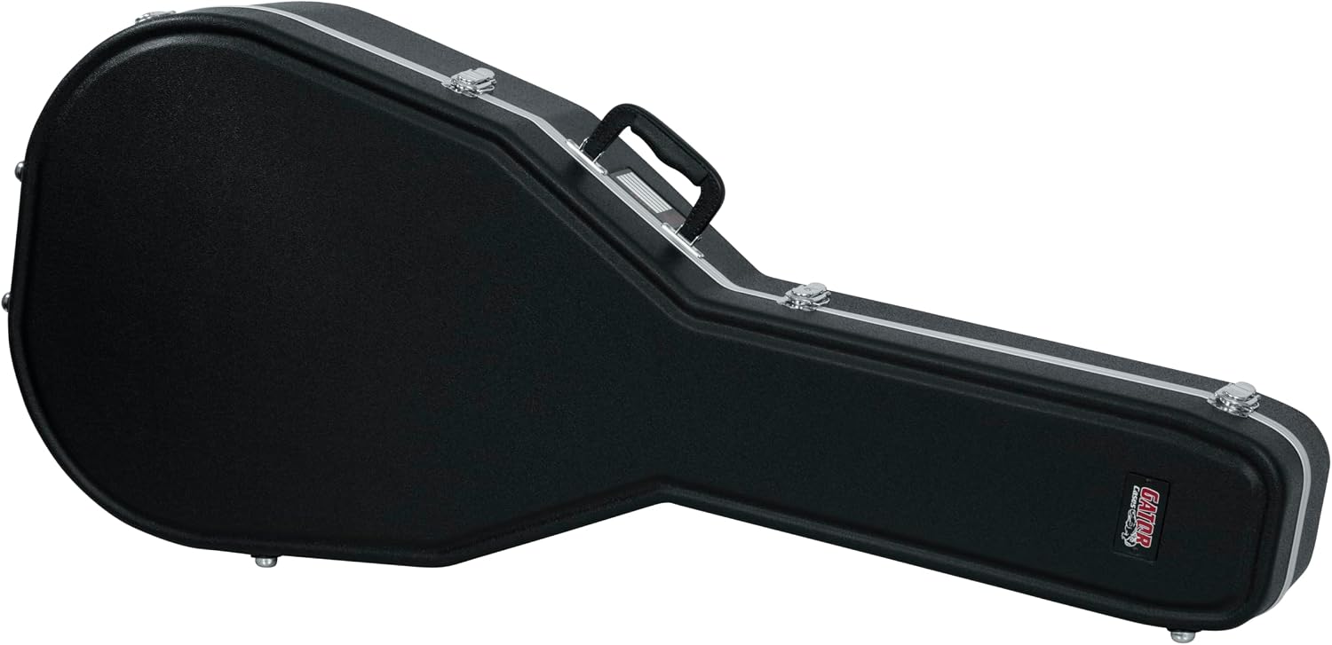 Gator Cases Deluxe ABS Molded Case for Acoustic Guitars, Fits Jumbo Sized Acoustics (GC-JUMBO)