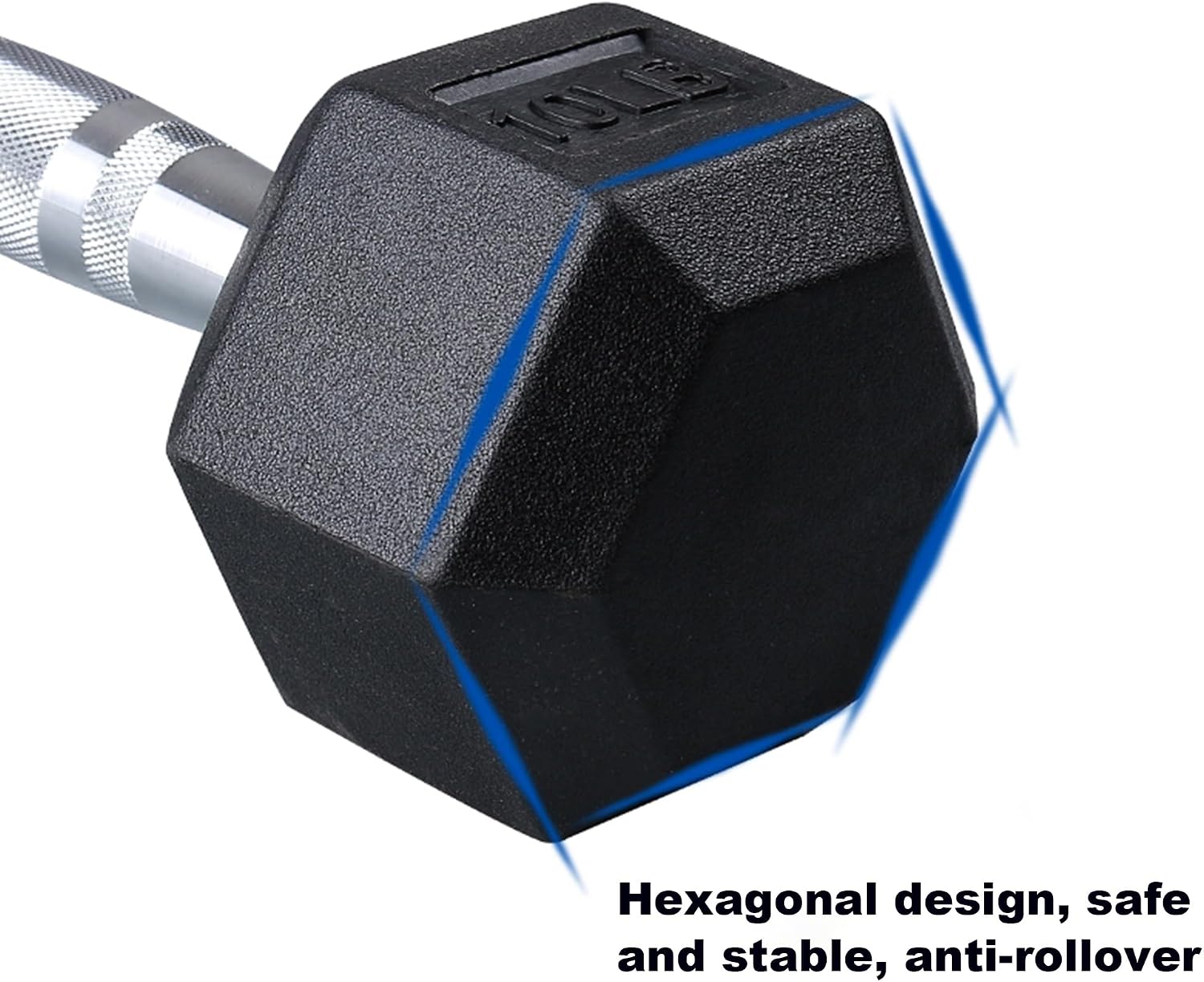 Hex Dumbbell Set, 10-80 lb Rubber Encased Hex Dumbbells, Home Gym Dumbbells for Women & Men, Muscle Toning, Strength Building and Full Body Workout(45 LB Pair)