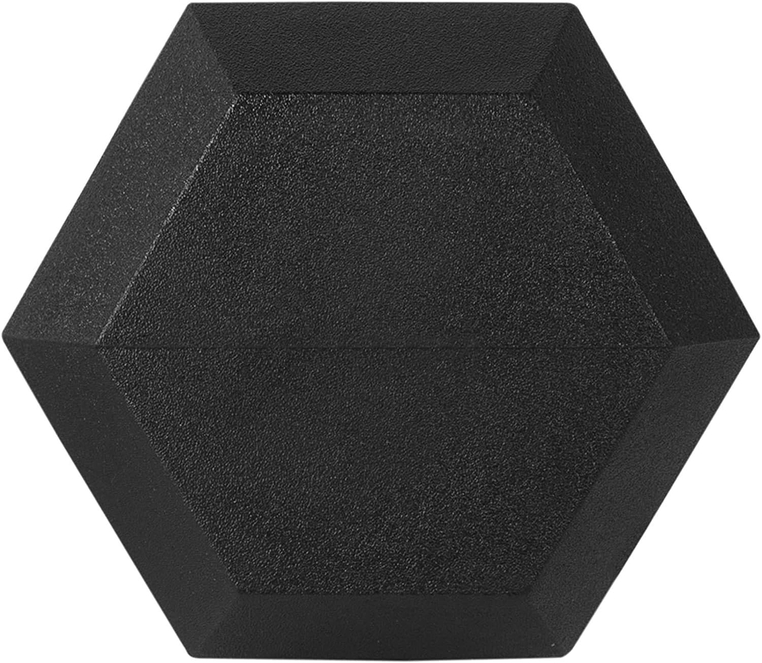 WF Athletic Supply 5-25Lb Rubber Coated Hex Dumbbell Set with A Frame Storage Rack Non-Slip Hex Shape for Muscle Toning, Strength Building & Weight Loss - Multiple Choices Available