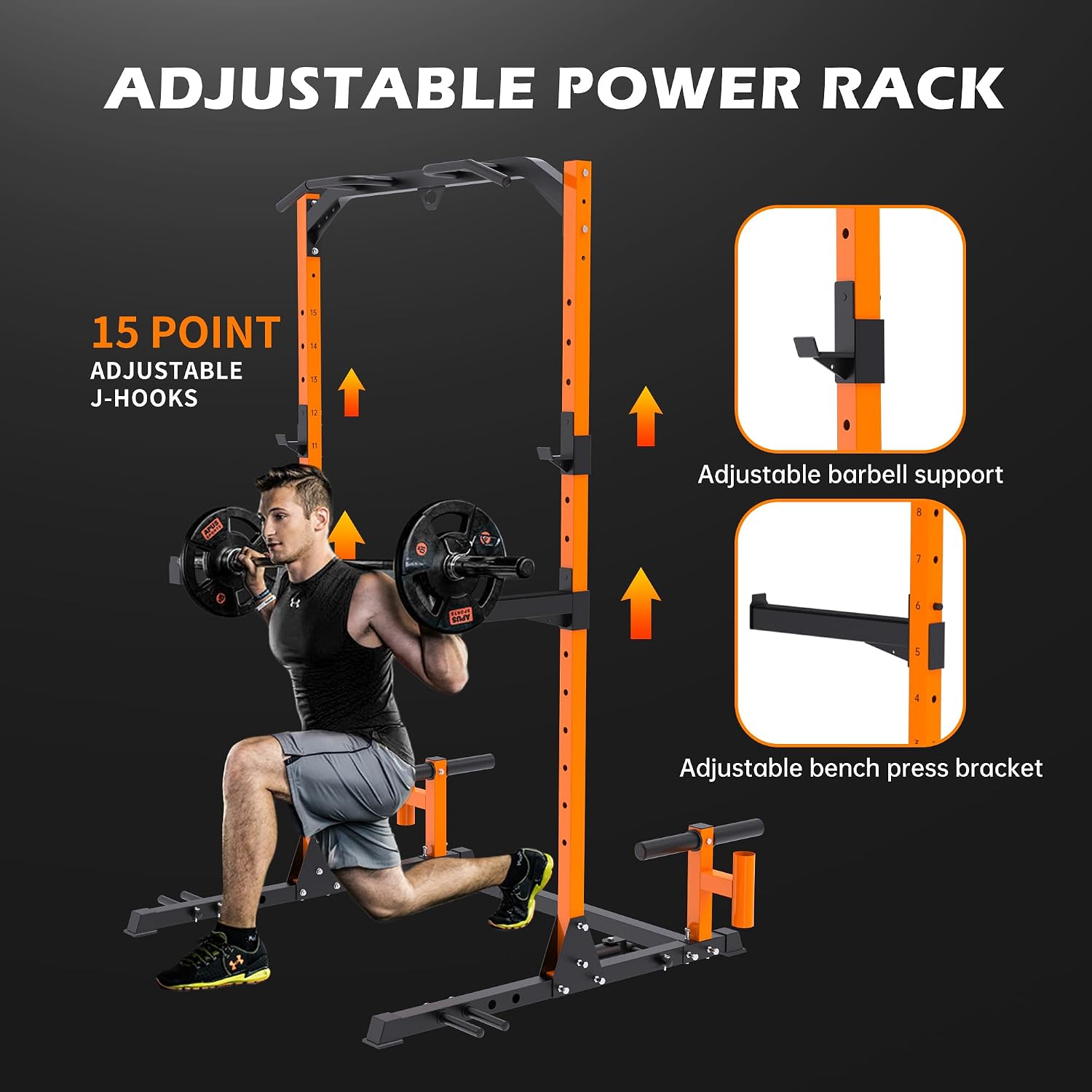 leikefitness Multifunction Power Tower Exercise Equipment,Pull Up Dip Station,Height Adjustable for Home Gym Strength Training Fitness Equipment,Dip Stands,Pull Up Bars,Push Up Bars,VKR