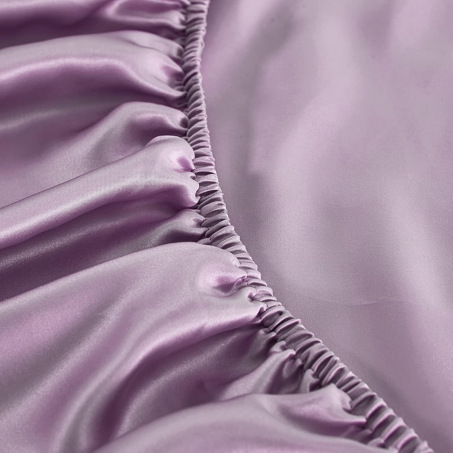 LilySilk 3PC Mulberry Silk Fitted Sheets Set, 6A Grade, 19 Momme, 2 Pillowcases & 1 Deep Pocket Sheet (16 Inch), King Size, Lavender