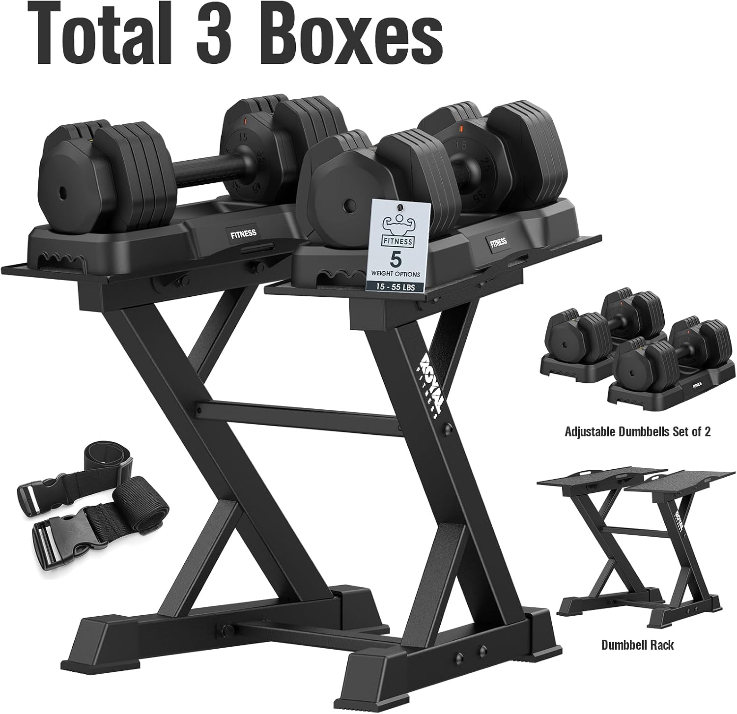 Adjustable Dumbbell Rack Weight Rack Heavy Duty, Home Gym Dumbbell Storage Stand Holder