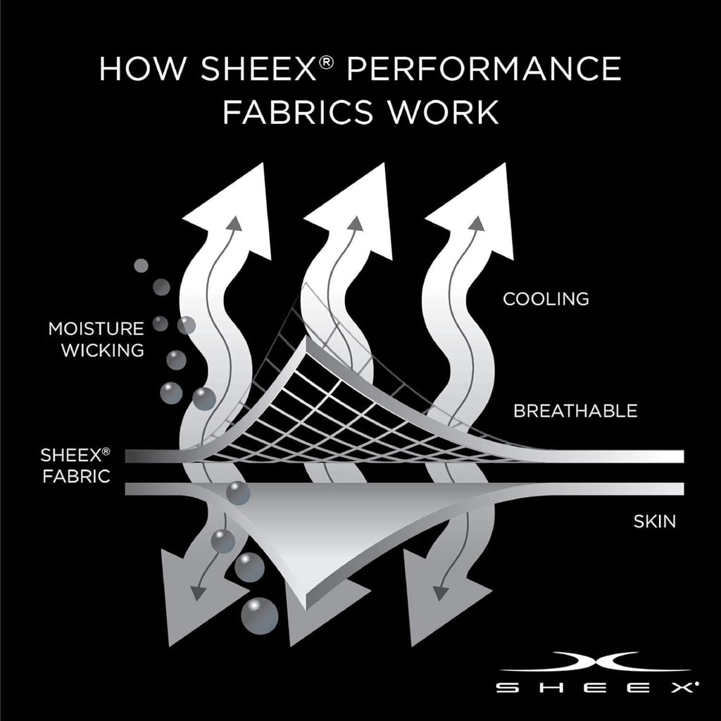 SHEEX - Active Comfort Cooling Sheets Set (Queen) Bright White - Moisture Wicking - 1 Flat Cooling Sheet, 1 Fitted Cooling Sheet, 2 Cooling Pillow Covers - Wrinkle Free - Sleep Aid