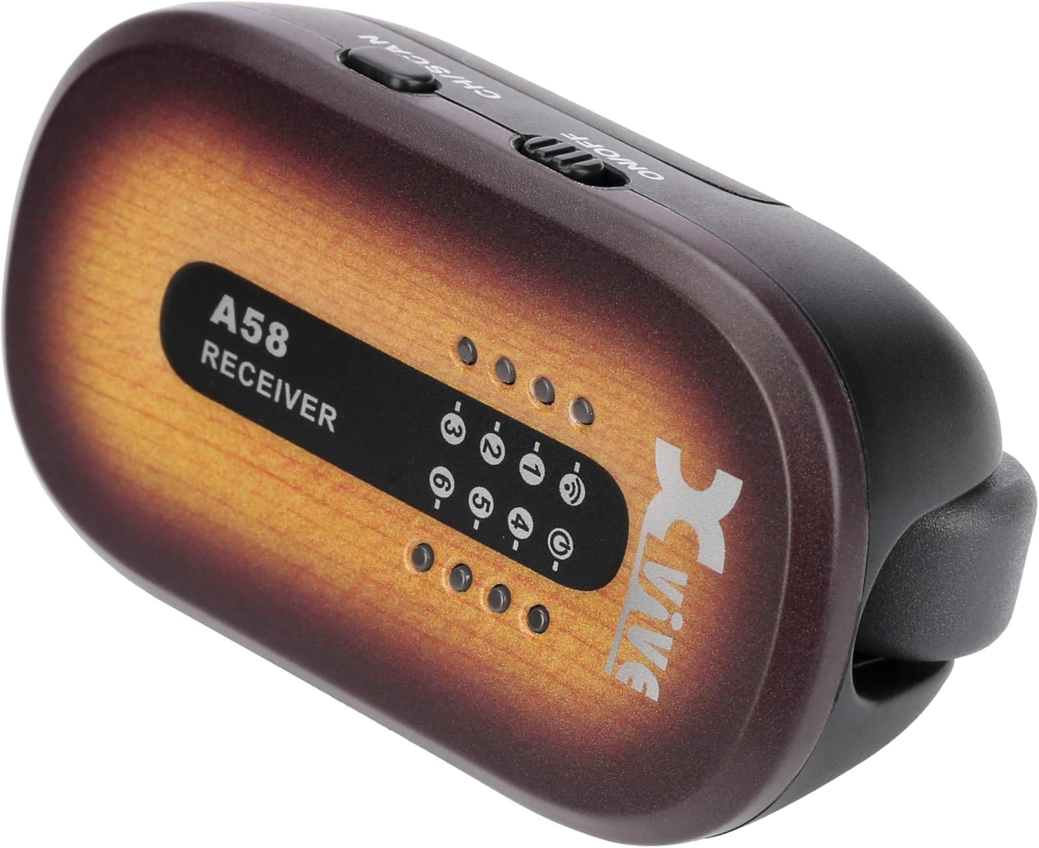 Xvive A58 Wireless Guitar System 5.8GHz Wireless Guitar Transmitter Receiver for Active or Passive Pickup Electric/Acoustic Bass Guitar,Vintage Sunburst