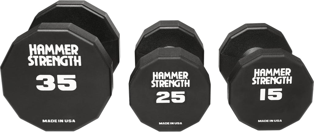 Hammer Strength 12 Sided Urethane Dumbbell 25Lb (1 Dumbbell)