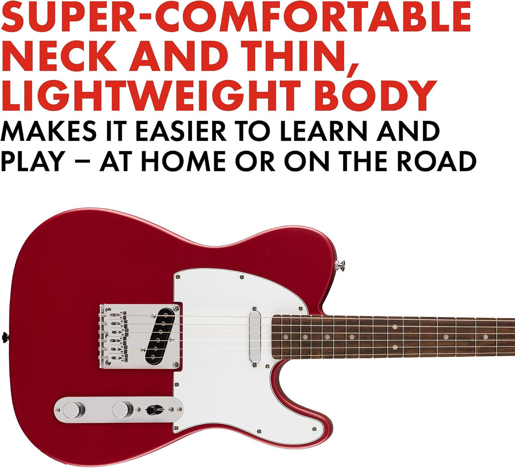 Fender Squier Debut Series Telecaster Electric Guitar, Beginner Guitar, 2-Year Warranty, Includes Free Lessons, Dakota Red with Satin Urethane Finish