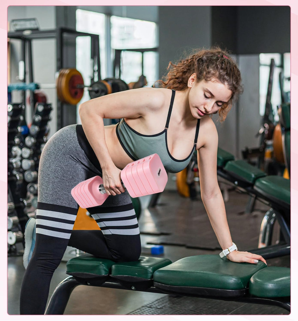 15LB 20LB 30LB 40LB 50LB Adjustable Dumbbell Set Free Weights Dumbbells Set for Women Men Hand Weights Sets Adjust Dumbbell Weight Sets for Home Gym Exercise Workout Strength Training Equipments