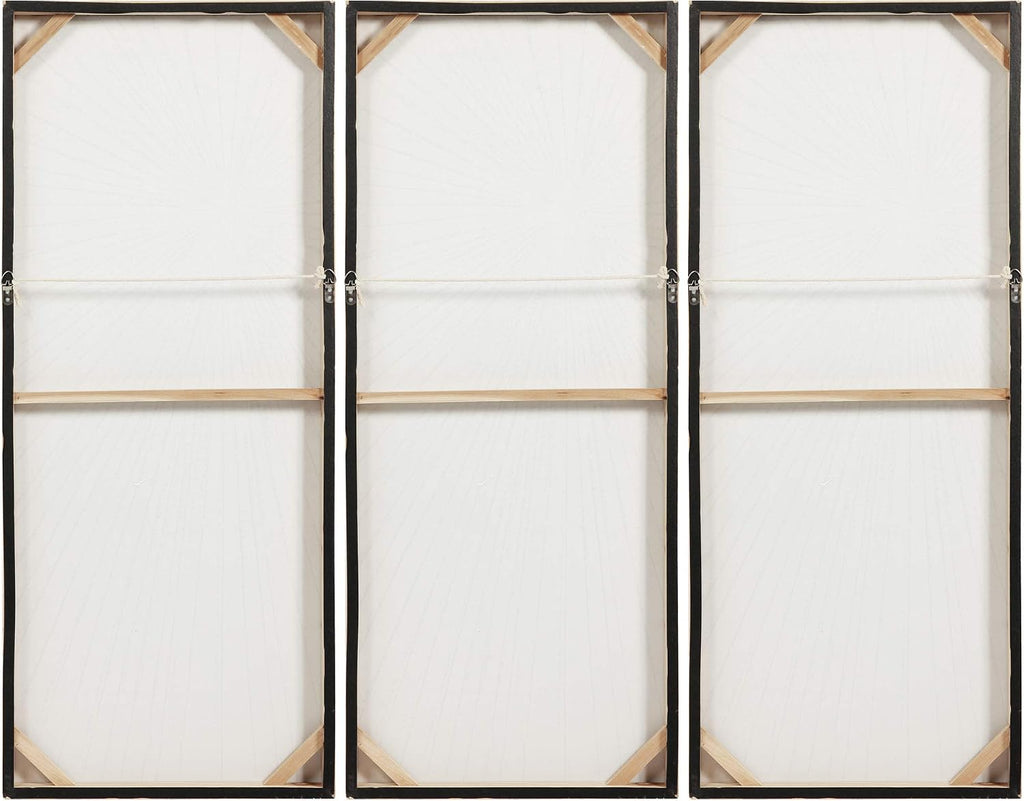 Empire Art Direct Gold Wall Art Textured Hand Painted Canvas by Martin Edwards, Triptych, 48' x 20' each, Sunshine