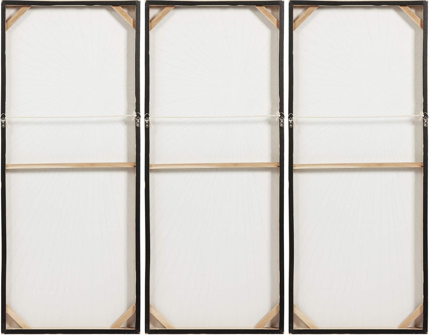 Empire Art Direct Gold Wall Art Textured Hand Painted Canvas by Martin Edwards, Triptych, 48' x 20' each, Sunshine