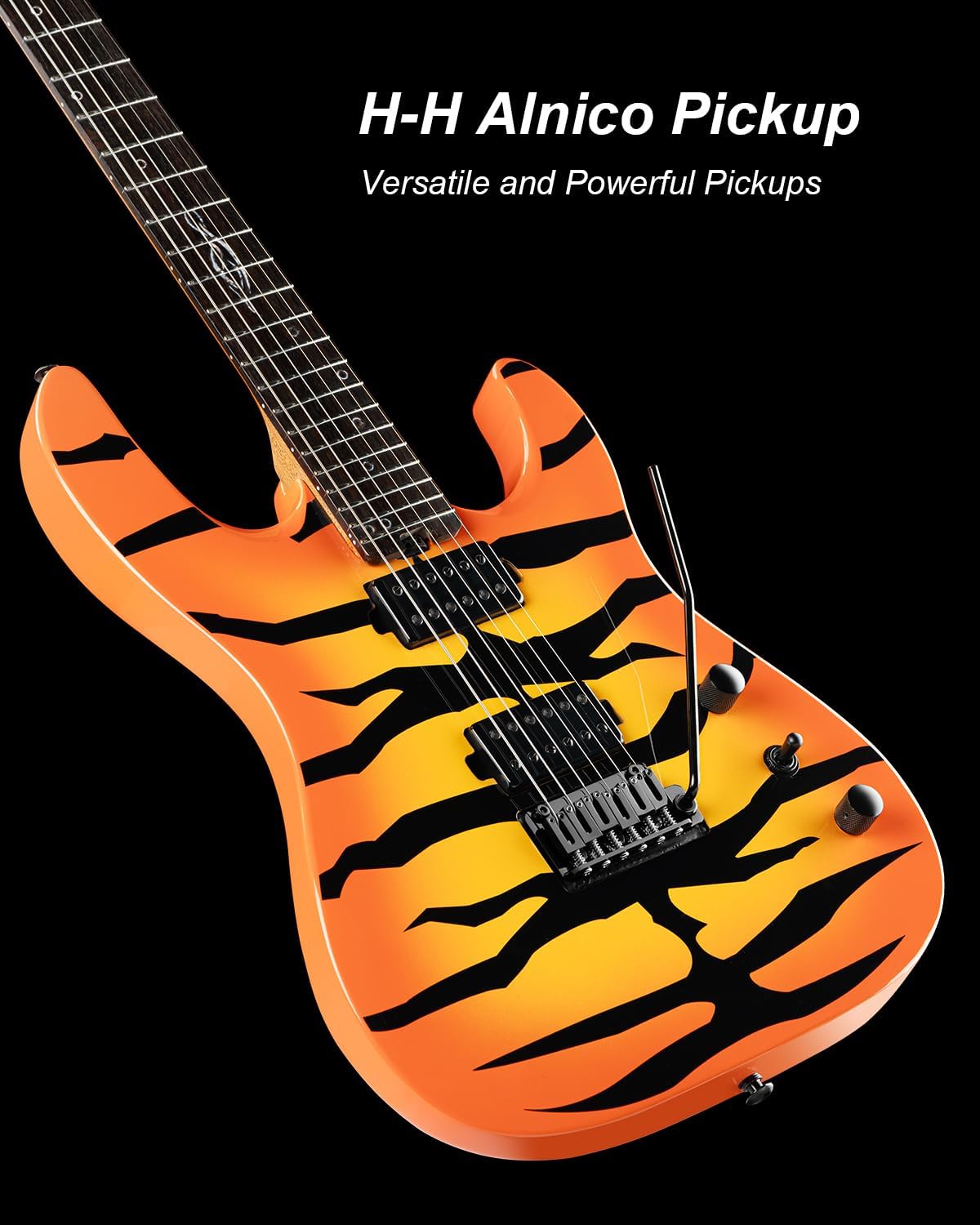 WestCreek Aetheris Solid Body Electric Guitar, Mahogany Body, Maple Neck, Rosewood Fretboard, Rounded End Frets, Bone Nut, 24 Frets (Yellow)