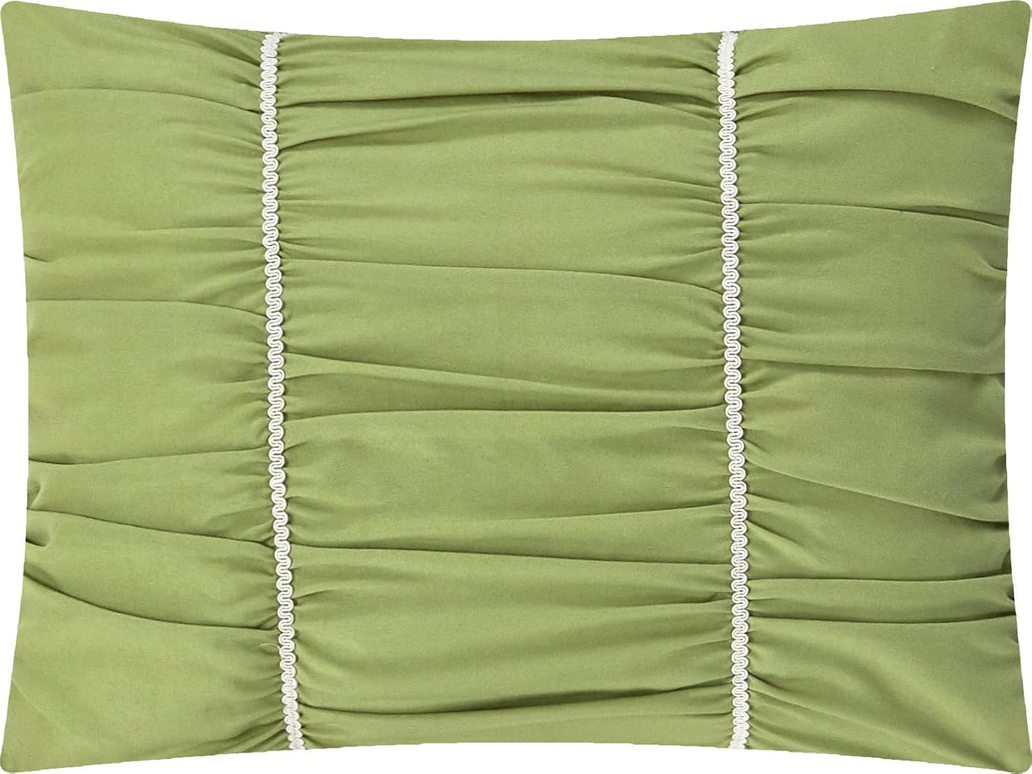 Stratford Park Green/White Bed Sets Queen with Comforter, 10 Piece, Microfiber Print All Season Premium Bedding Set,1 Flat Sheet,1 Fitted Sheet