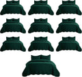 MOONLIGHT20015 Twin Quilt Bedding Set (68' x 86') - Bulk Pack of 10 Wholesale for Hotels, Guest Bedroom & Airbnbs - Lightweight Microfiber Reversible Embossed Quilts Bedspreads (Emerald)