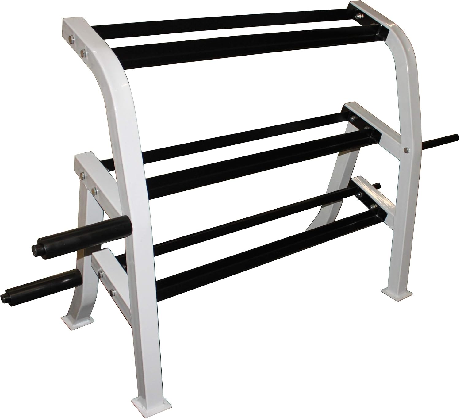 Ader Black Octagon Rubber Dumbbell Set with Rack