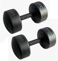 Legacy Solid Round Dumbbell Black – Heavy Duty Cast Iron Hand Weight with Knurled Ergonomic Grip for Strength Training, Muscle Toning, Home Gym Workout – 5 lb to 150 lb In Single & Pair