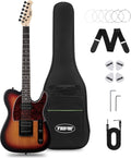 Tostar Electric Guitar: HH Humbuckers, Fixed Hardtail Bridge & Smoked Matte Finish, 3-Way Switch, 39' Solid Body Electric Guitar for Intermediate Players, Guitarra Eléctrica, Birthday Gifts, Sunburst