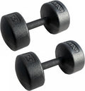 Legacy Solid Round Dumbbell Black – Heavy Duty Cast Iron Hand Weight with Knurled Ergonomic Grip for Strength Training, Muscle Toning, Home Gym Workout – 5 lb to 150 lb In Single & Pair