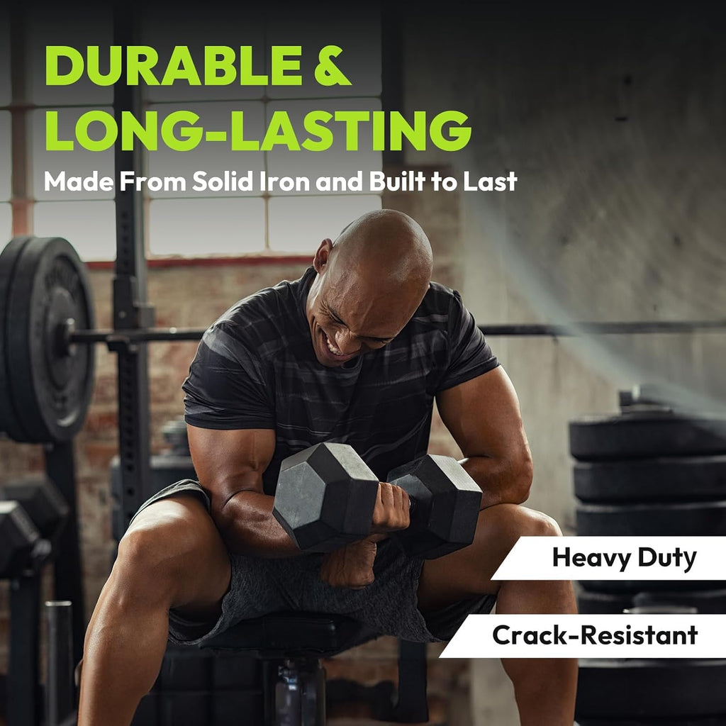 Hex Dumbbell Sets with Rack, 90-640 lb Rubber Encased Exercise & Fitness Dumbbells Set, Hand Weight for Strength Training, Weight Dumbbells