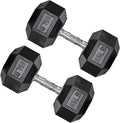 Hex Dumbbell Set, 10-80 lb Rubber Encased Hex Dumbbells, Home Gym Dumbbells for Women & Men, Muscle Toning, Strength Building and Full Body Workout(65 LB Pair)