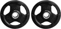Valor Fitness OP Olympic Weight Plates Coated Rubber Weights w/Weight Plate Set, Barbell Weights w/Grips for Home Gym